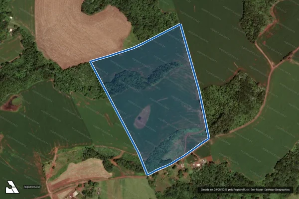 Imagem de satélite de LOTE RURAL Nº 36,DA GLEBA Nº26-DV - PARCELA 01 em Dois Vizinhos - PR