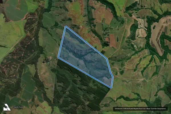Imagem de satélite de Fazenda São João - Lote 1 em Cachoeira do Sul - RS