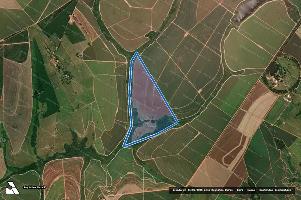 Imagem de satélite de Fazenda Bonsucesso Gleba D / Gleba D2 em Guararapes - SP