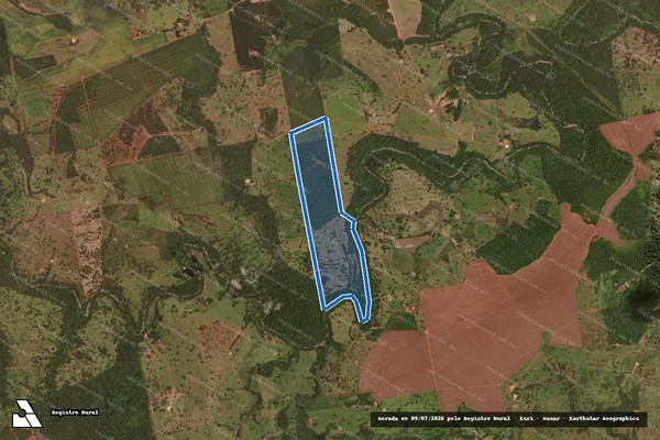 Imagem de satélite de Fazenda Nova Aurora - Parte 1 em Ribeirãozinho - MT