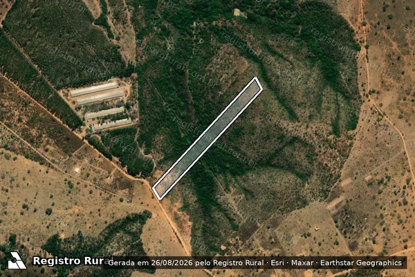 Imagem de satélite de Fazenda das Perobas Guarazinho Mat.51.964 - Gleba 02 em Jequitibá - MG