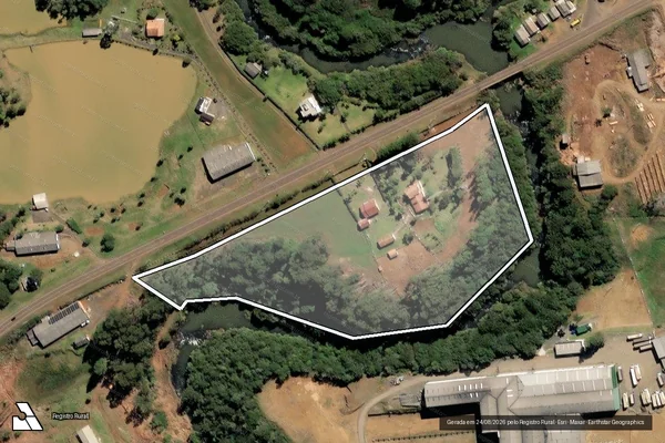 Imagem de satélite de FAZENDA DANIELA - MATRICULA 4038 em Lebon Régis - SC