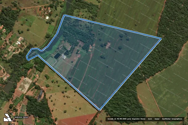 Imagem de satélite de Fazenda São Domingos - Parcela 1 em Santo Antônio de Goiás - GO