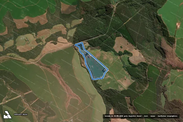 Imagem de satélite de Fazenda Cajurú - Parte 1 em Jaguariaíva - PR