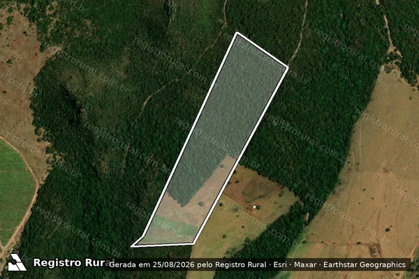 Imagem de satélite de Fazenda Rio Verde - LD. Portão - Lote 12 em Mineiros - GO