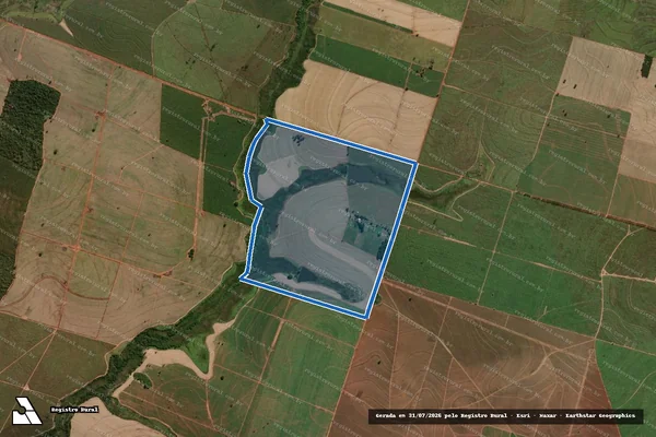 Imagem de satélite de Fazenda Santa Tereza de Lisieux - Área Remanescente em Mirandópolis - SP