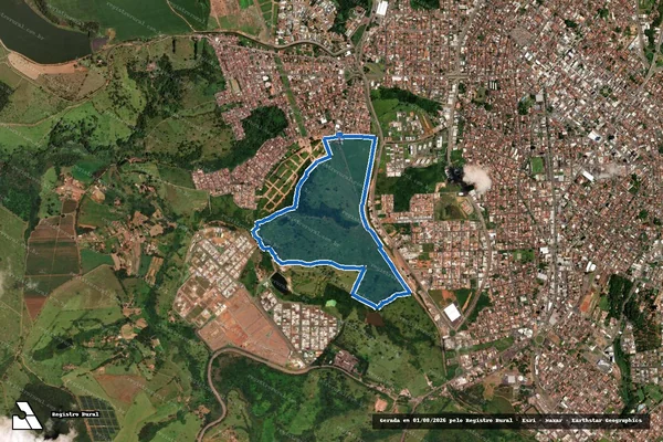 Imagem de satélite de FAZENDA SÃO SEBASTIÃO - L DENOMINADO SESMARIA DO BARREIRO - Parte 1 em Araxá - MG