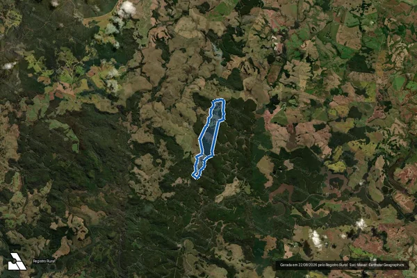 Imagem de satélite de Fazenda São Miguel - Única em Água Doce - SC