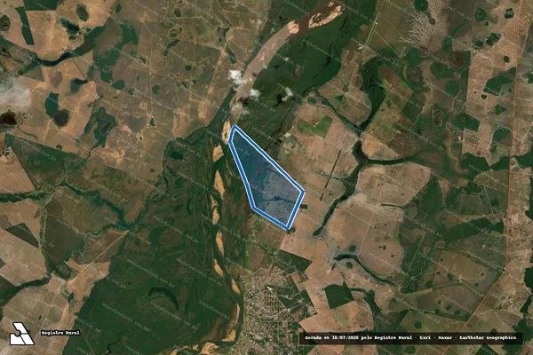 Imagem de satélite de FAZENDA ARICÁ VELHO - 001 em Aruanã - GO