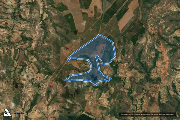 Imagem de satélite de FAZENDA ÁGUA BOA - Parte 1 em Claro dos Poções - MG