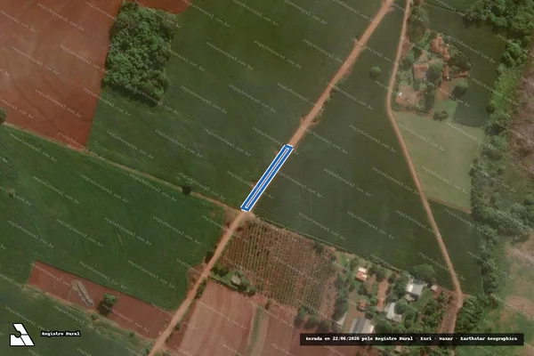 Imagem de satélite de Sítio Foz do Urutau - Estrada Municipal em Santa Fé - PR