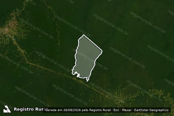 Imagem de satélite de Gleba Afluente - Perímetro - Perímetro Floresta ? Feijó em Feijó - AC