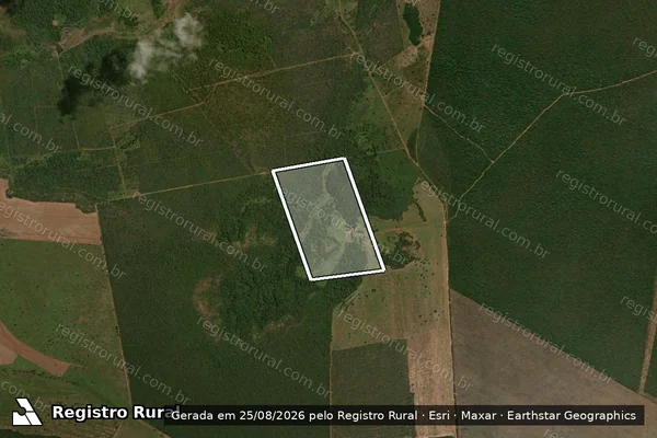 Imagem de satélite de FAZENDA CABECEIRA DO BABAÇU - MATRICULA 10475 em Poxoréu - MT