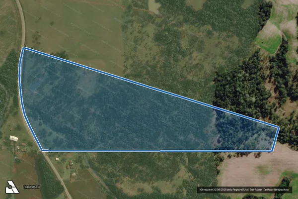 Imagem de satélite de Imóvel Rural - Matrícula 243 em Rio Negrinho - SC