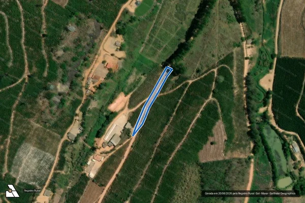 Imagem de satélite de Sítio Taboa - Faixa de Domínio em Brejetuba - ES