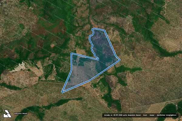 Imagem de satélite de Fazenda M. M. Moura - Única em Darcinópolis - TO