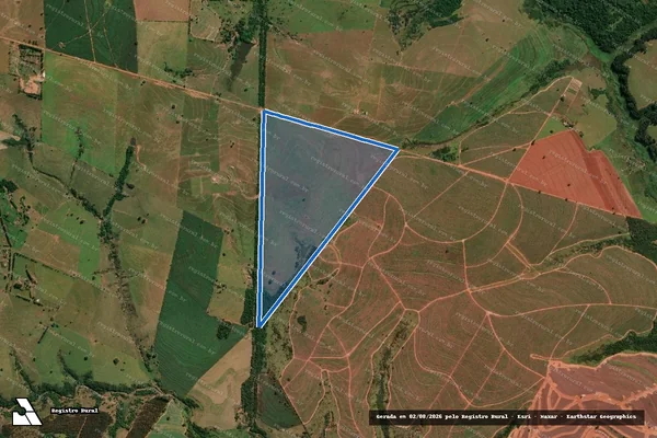 Imagem de satélite de Fazenda Santa Cruz III - Matrícula 1.305 em Regente Feijó - SP