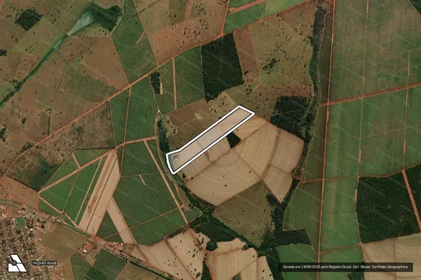 Imagem de satélite de Lugar denominado CABECEIRA DO CÓRREGO JACUZINHO - PARTE 1 em São Francisco de Sales - MG