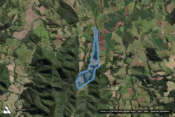 Imagem de satélite de FAZENDA NALEVAIA - GLEBA C em Papanduva - SC