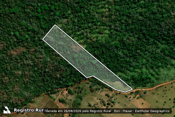 Imagem de satélite de LOTE RURAL N° 57 C - Parcela 01 em Juína - MT