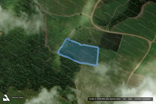 Imagem de satélite de FAZENDA CURRAL GRANDE - Perímetro 11 em Itapororoca - PB