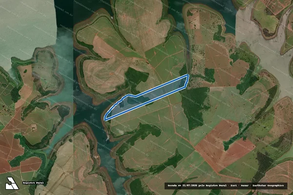 Imagem de satélite de FAZENDA CÓRREGO RICO em Icém - SP