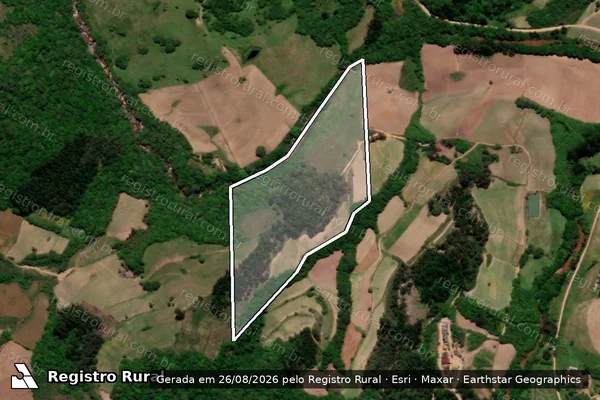 Imagem de satélite de SDE - Área a ser Usucapida em Canguçu - RS