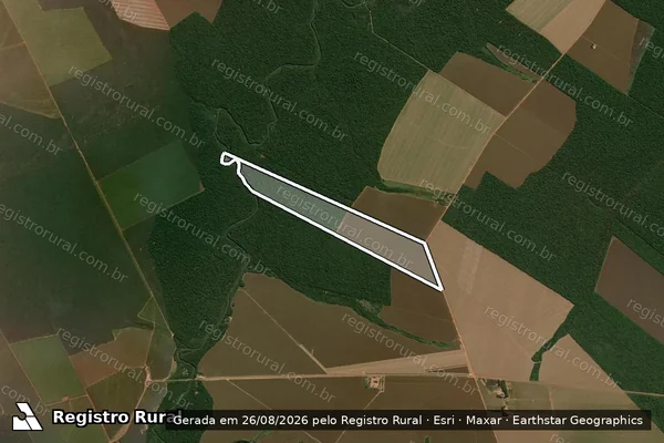 Imagem de satélite de FAZENDA SANTA MARIA -  LOTE 65 - LOTE 65 em Santa Carmem - MT