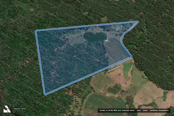 Imagem de satélite de FAZENDA MARIA EDUARDA - Matrícula 12.892 em Caçador - SC