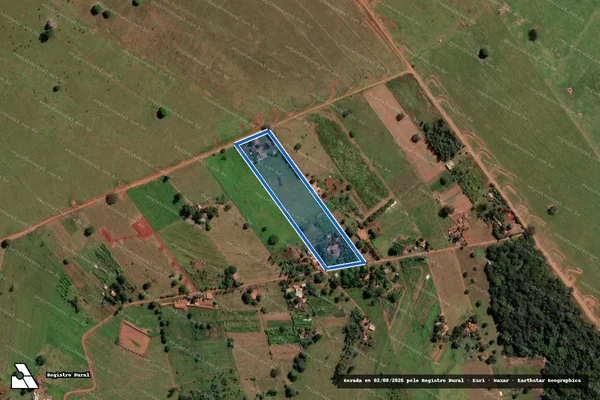 Imagem de satélite de Partes do Lote 1.335 e Lote 1.335 - Gleba 8 em Rubinéia - SP