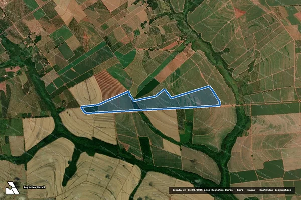 Imagem de satélite de FAZENDA SÃO FRANCISCO  GLEBA D - Parte 1 em Pindorama - SP