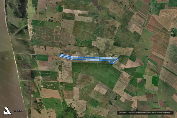 Imagem de satélite de Fazenda Uruguaia – Gleba C em Santa Vitória do Palmar - RS