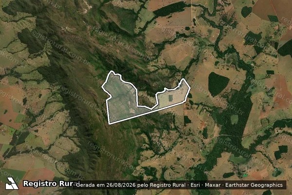 Imagem de satélite de Fazenda Corrego de Pedras Gleba 2 - Parte 1 em Palmeiras de Goiás - GO