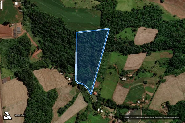 Imagem de satélite de LOTE RURAL Nº. 104-C DA GLEBA Nº. 68-FB - Parcela 1 em Salto do Lontra - PR
