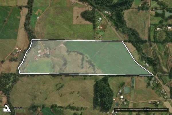 Imagem de satélite de LOTE RURAL Nº 21 e O LOTE RURAL Nº 71 - PARCELA 01 em São Miguel do Oeste - SC