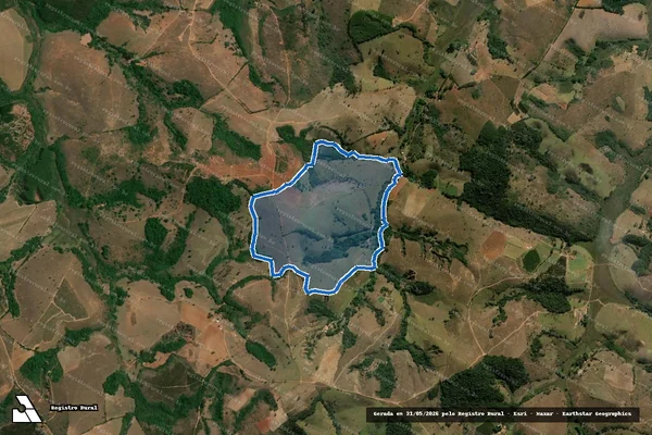 Imagem de satélite de Fazenda TrÊs Barras do Jacaré - Parcela 1 em Oliveira - MG