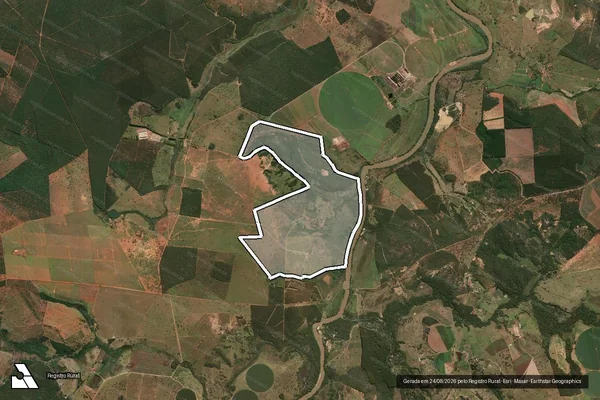 Imagem de satélite de FAZENDA PORTO DO JAGUARÁ E TAQUARA - Parcela 1 em Papagaios - MG