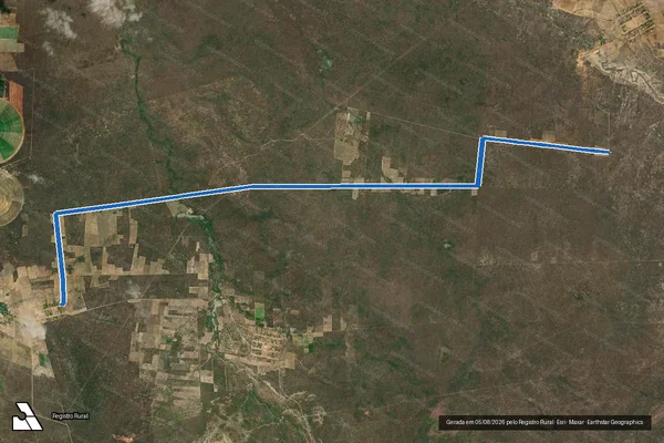 Imagem de satélite de PROJETO DE ASSENTAMENTO ALTO DA FELICIDADE ? ESTRADA VICINAL 10 - Parte 2 em Alto do Rodrigues - RN