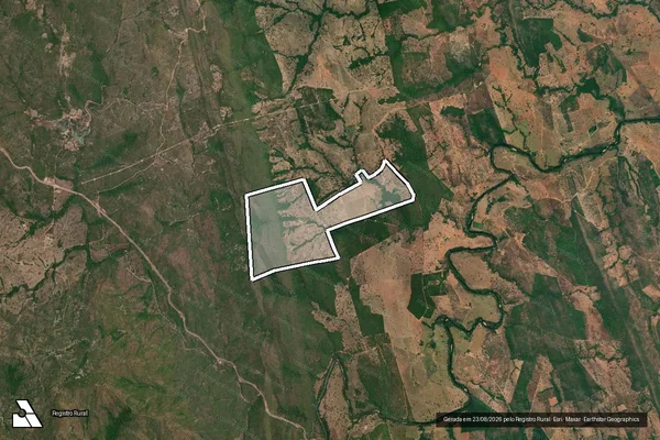 Imagem de satélite de LOT. SÃO LOURENÇO DO PARAÍSO, FLS. A, 3ª ETAPA, LOTE Nº16 PARTE, FAZENDA SANTA RITA - 001 em Minaçu - GO