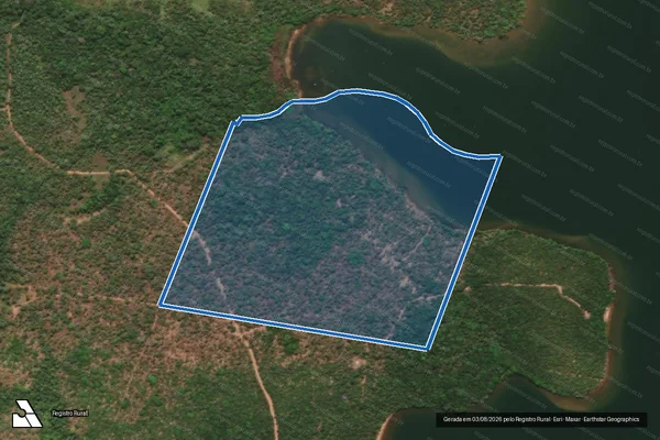 Imagem de satélite de Gleba 02, Parte do Lote 20, do Loteamento Todos os Santos - 001 em Miracema do Tocantins - TO