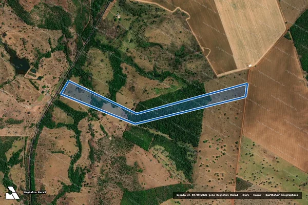 Imagem de satélite de Fazenda Boa Sorte II, Parte do Lote 49, Gleba 02, Lot. Todos os Santos Gl 01 2ª Etapa Fls 01 - Gleba 02 em Miracema do Tocantins - TO