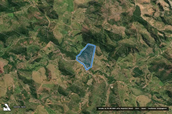 Imagem de satélite de Lote 01 - Projeto de Assentamento Santa Martha - Parte 1 em Jampruca - MG