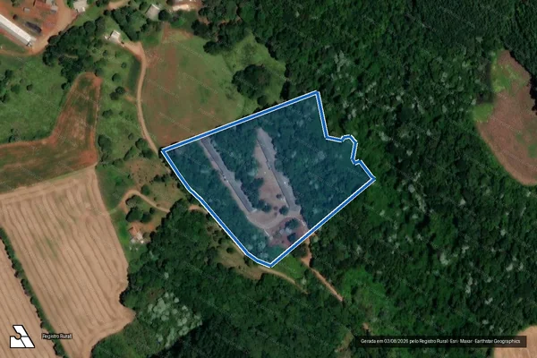 Imagem de satélite de LOTE RURAL N° 28-A DA GLEBA 20 FB - Gleba 28-A REM em Francisco Beltrão - PR