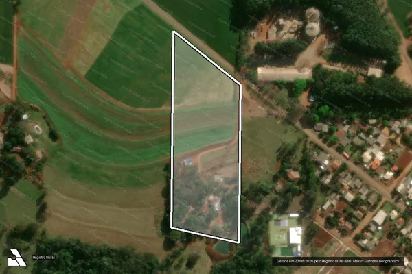 Imagem de satélite de Lote Rural n° 76 ? Parte ?B?, da Gleba n° 05, no Imovel Guairacá - Parte ?B-04? em Matelândia - PR