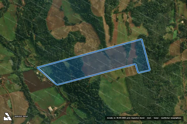 Imagem de satélite de Lote Colonial Nº 5 - Parte 1 em Mondaí - SC