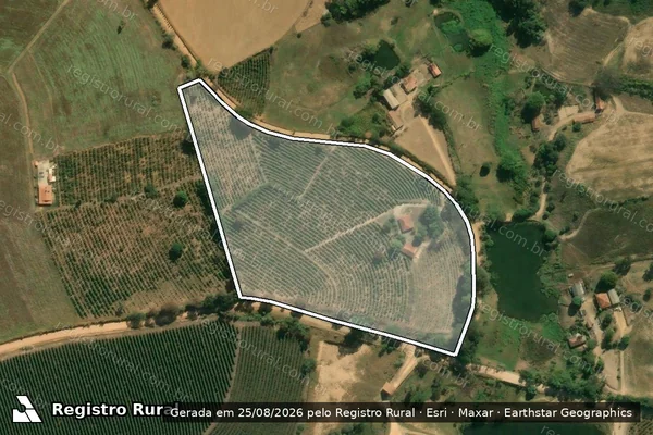 Imagem de satélite de Sítio Frutal - Gleba B em Santo Antônio do Jardim - SP