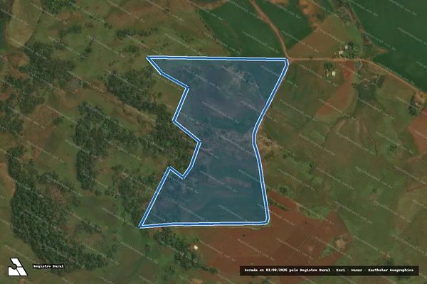 Imagem de satélite de Assentamento Conquista da Luta II - Lote 175 A em Itacurubi - RS