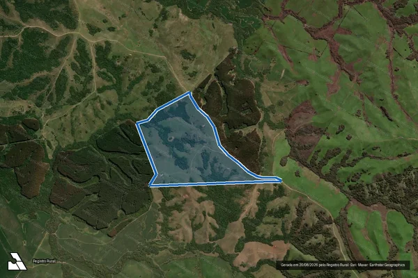 Imagem de satélite de Estância Santa Clara – Gleba A em São Gabriel - RS