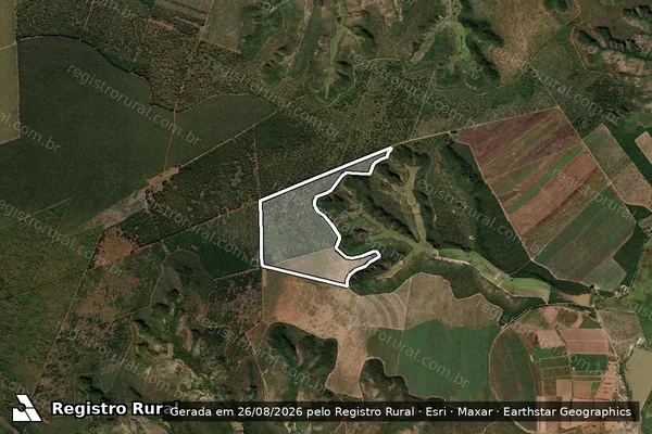 Imagem de satélite de FAZENDA ATOLEIRO - Parte 1 em Rio Pardo de Minas - MG