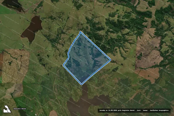 Imagem de satélite de Granja do Combate em Caçapava do Sul - RS